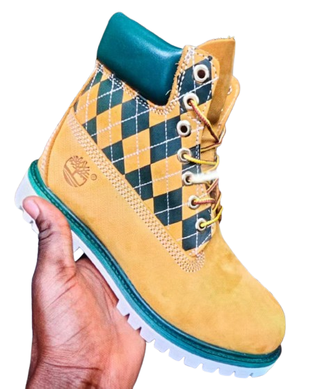 Kasina x Timberland 6-Inch Premium Vibram GORE-TEX Boot 'Wheat Green Argyle